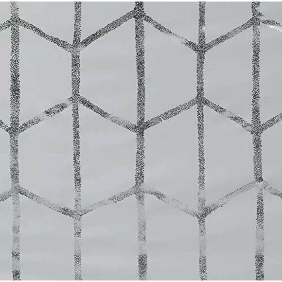 Intelligent Design Raina Blackout Metallic Print Grommet Top Window Curtain - Picture 9 of 10